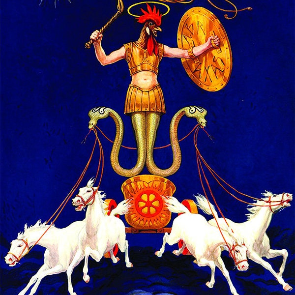 Abraxas - A Gnostic Pantheos Masonic Poster - [11'' x 17''] - TME-ART-P-00030