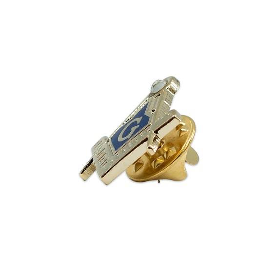 3//4 Diameter Square /& Compass with Rhinestones Gold /& Black Masonic Cufflink Set
