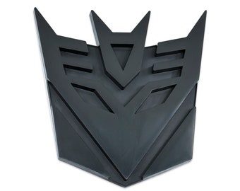 Transformer Decepticon Auto Emblem - [Black][3'' Tall] - TME-EMB-00182