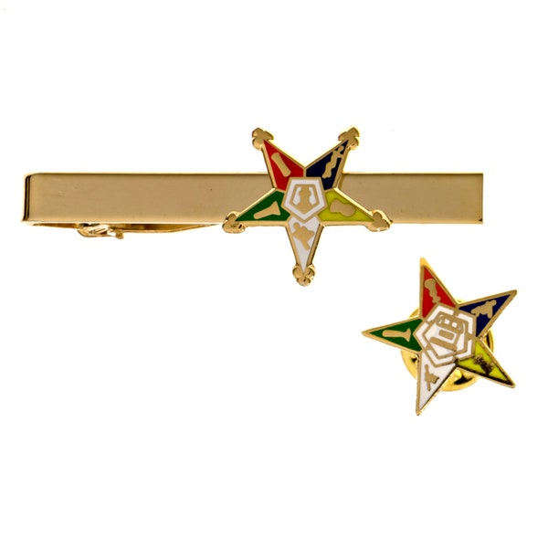 Order of the Eastern Star Tie Bar Lapel Pin Masonic Combo Pack - TME-SET-JWL-00010