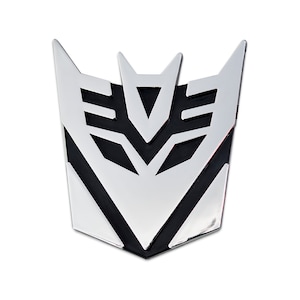 Transformer Decepticon Auto Emblem - [Chrome][3" Tall] - TME-EMB-00087