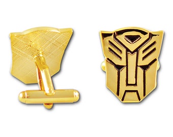 Transformers Autobot Cuff Link Pair - [Gold Finish][7/8" Tall] - TME-JWL-F-00021