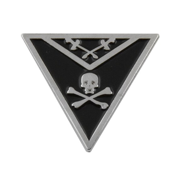 1 1//4 Diameter Knights Templar Round Black Masonic Lapel Pin