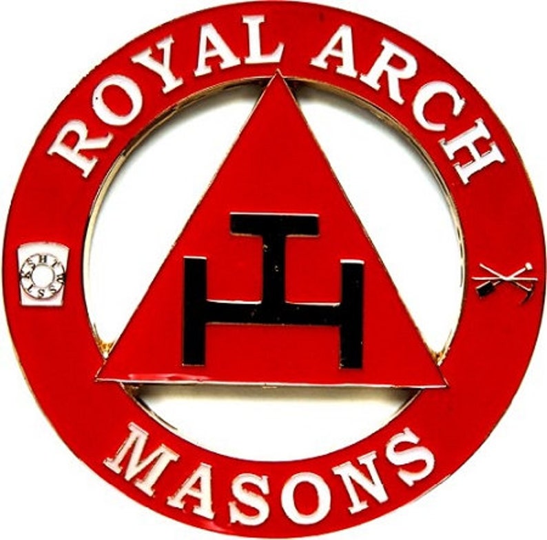 Royal Arch Round Masonic Auto Emblem Red & White3 Etsy