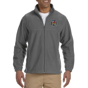 Knights Templar Embroidered Masonic Men's Fleece Full-zip - Etsy