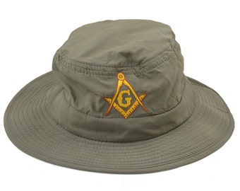 Gold Square \u0026 Compass Embroidered 