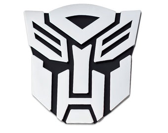 Transformer Autobot Auto Emblem - [Chrome][3" Tall] - TME-EMB-00187