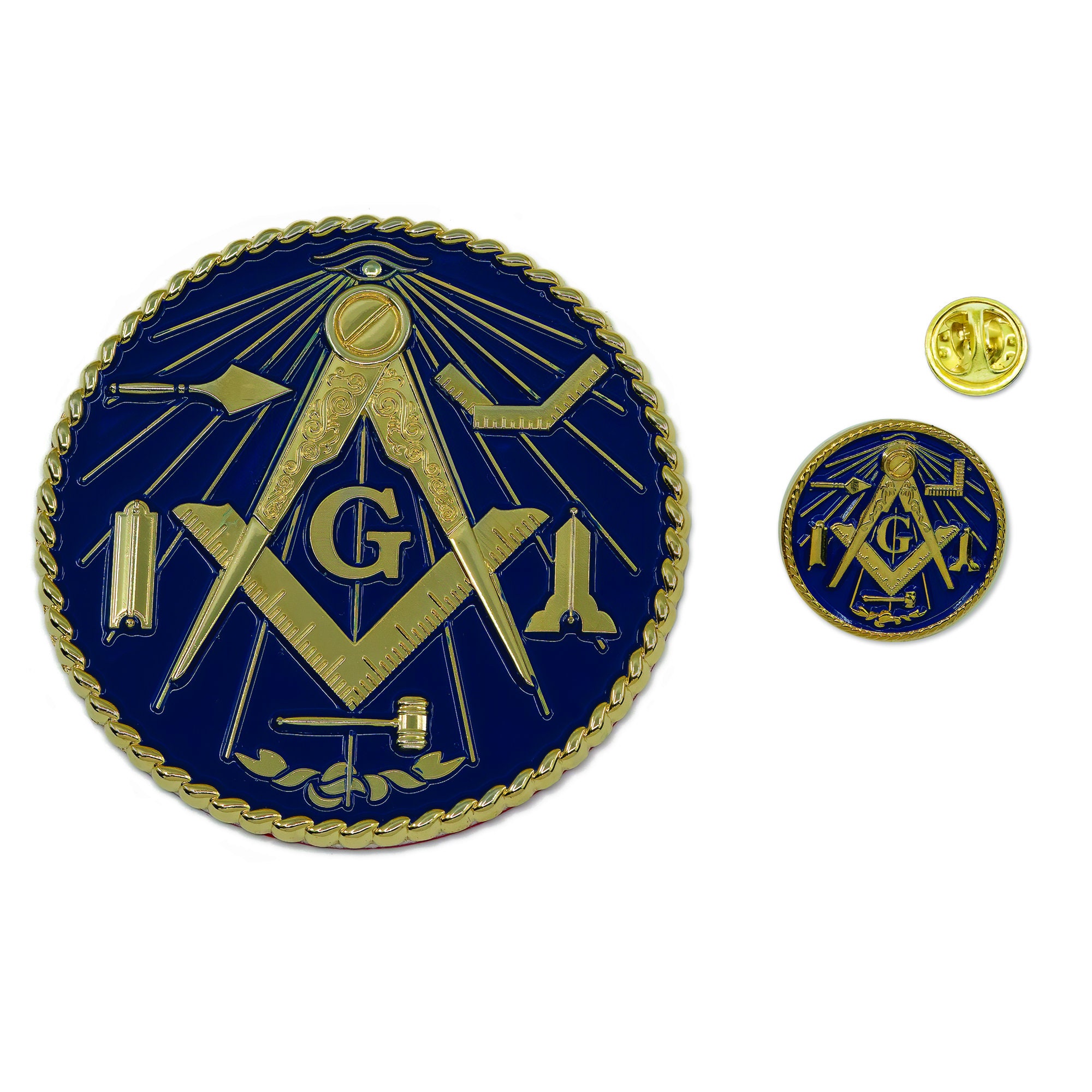 3 Diameter The Masonic Exchange TME-EMB-00013-2 Working Tools Round Masonic Blue & Gold Auto Emblem 3 Diameter The Masonic Exchange TME-EMB-00013-2 Working Tools Round Masonic Blue & Gold Auto Emblem