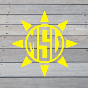 Sun Monogram Decal