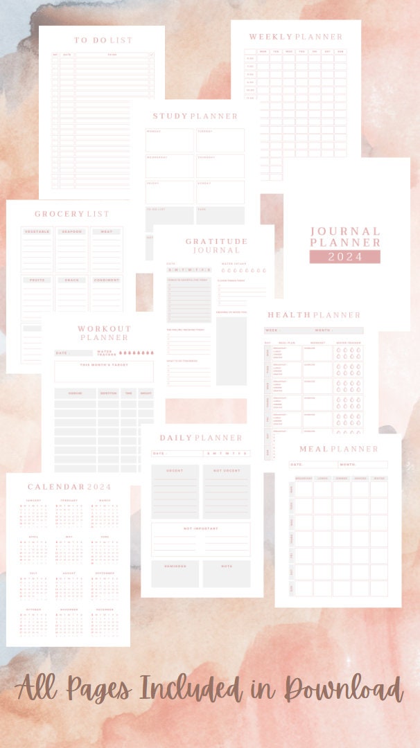 2024 Journal Planner - Etsy