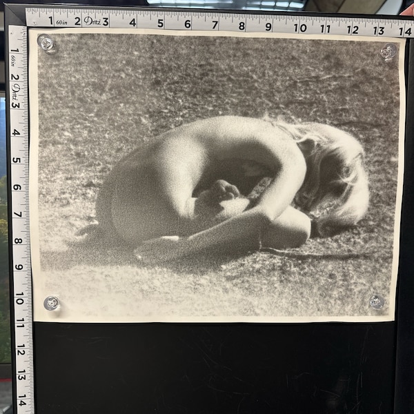 Nude Blonde model Black and White 11X14 Original Print Printed in the 1970's Glossy