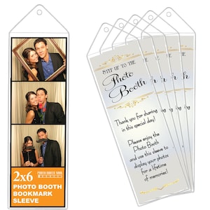 Bookmark Sleeves with Inserts for Photo Booth- Premium Vinyl, FREE Shipping!