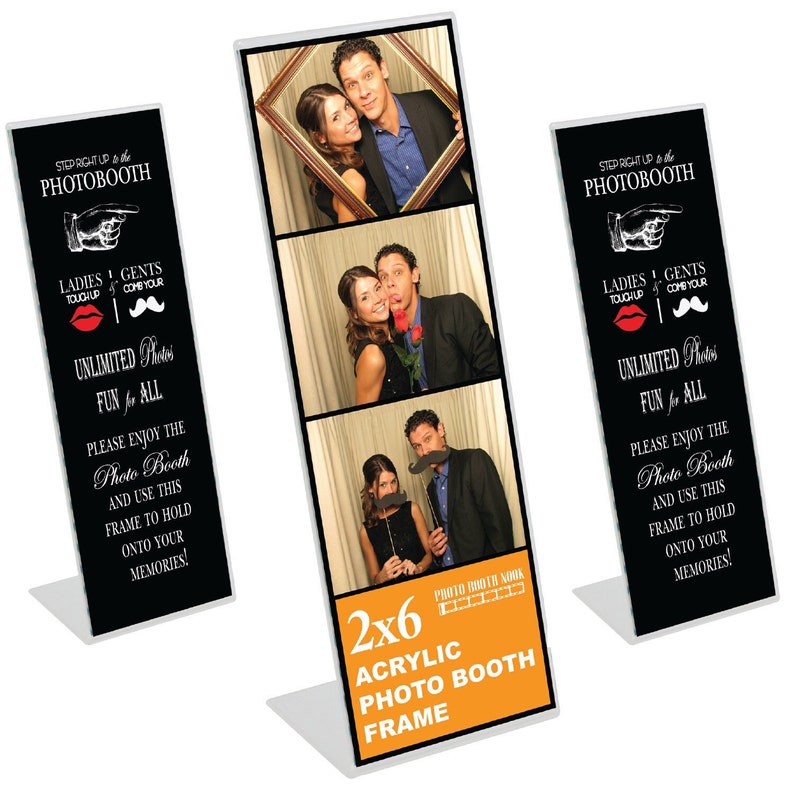 50 Slanted 2x6 Acrylic Photo Booth Frames With Inserts - Etsy