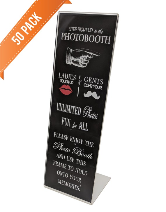 Photo Booth Frames - 4x6 Inch Clear Acrylic Plastic Display