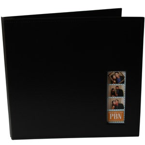Photo Booth Album Slipin Plastic Slots with Box Elegant Black Leatherette  Album 4x6 Photos 