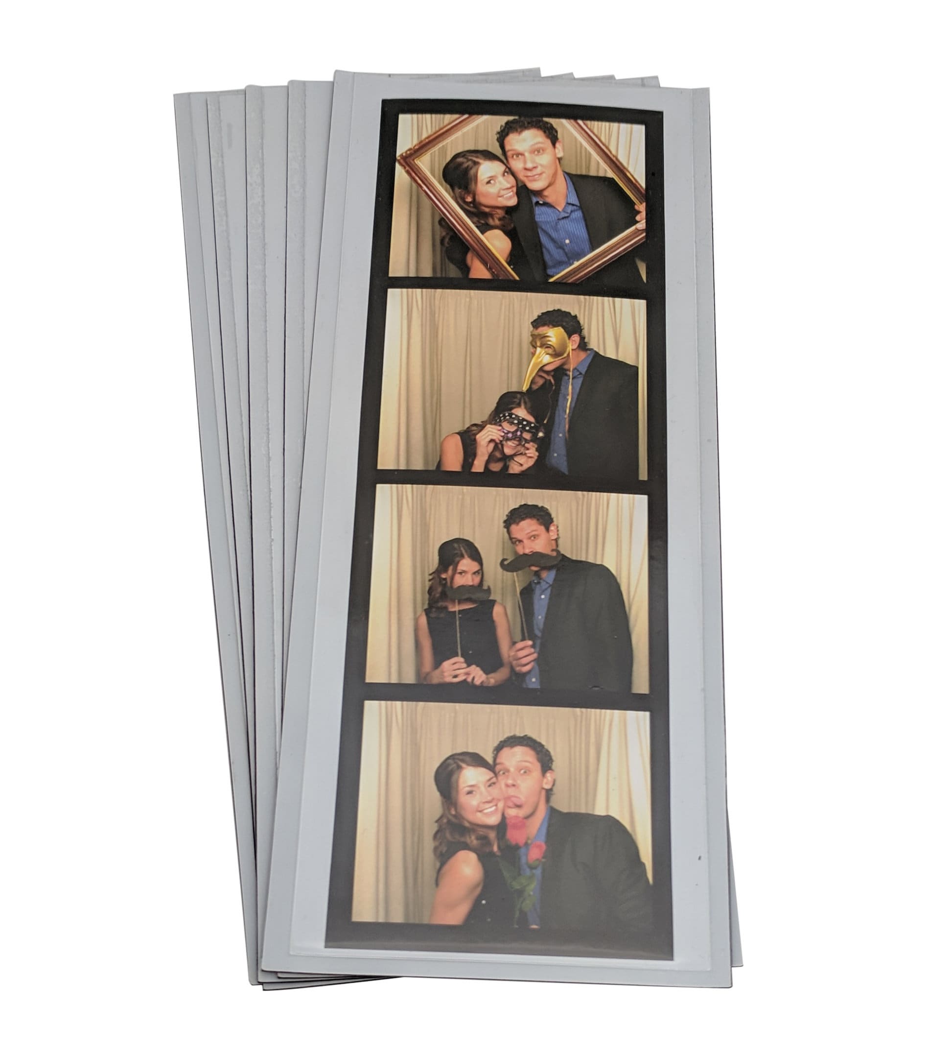 Photo Booth Frames Photo Booth Memory Album, 2x6 In Photo Strip Inserts 40  White Pages, Black Cover 