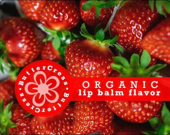 Strawberry Organic Lip Balm Flavor Oil | Unsweetened Flavor for balms, glosses & scrubs