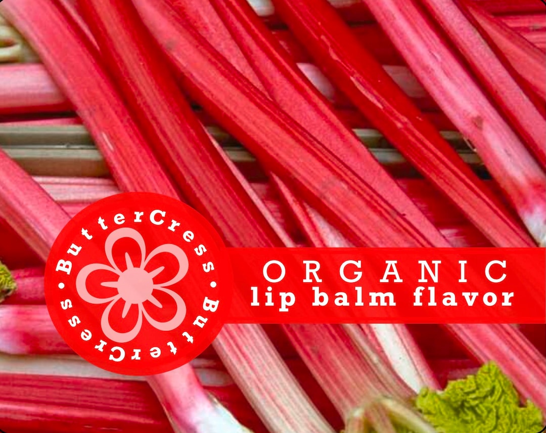 RHUBARB Organic Lip Balm Flavor Oil Unsweetened Lip Flavor for Balms