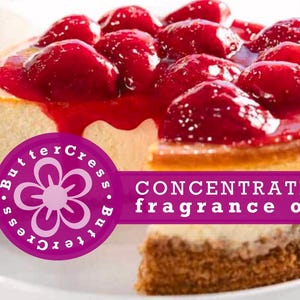 STRAWBERRY CHEESECAKE Fragrance Oil Concentrate for lotion, scrubs, soap, candles | Bath and Body projects, home fragrance