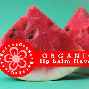 WATERMELON Organic Lip Balm Flavor Oil  Unsweetened Lip Flavor for balms, glosses & scrubs ready to ship
