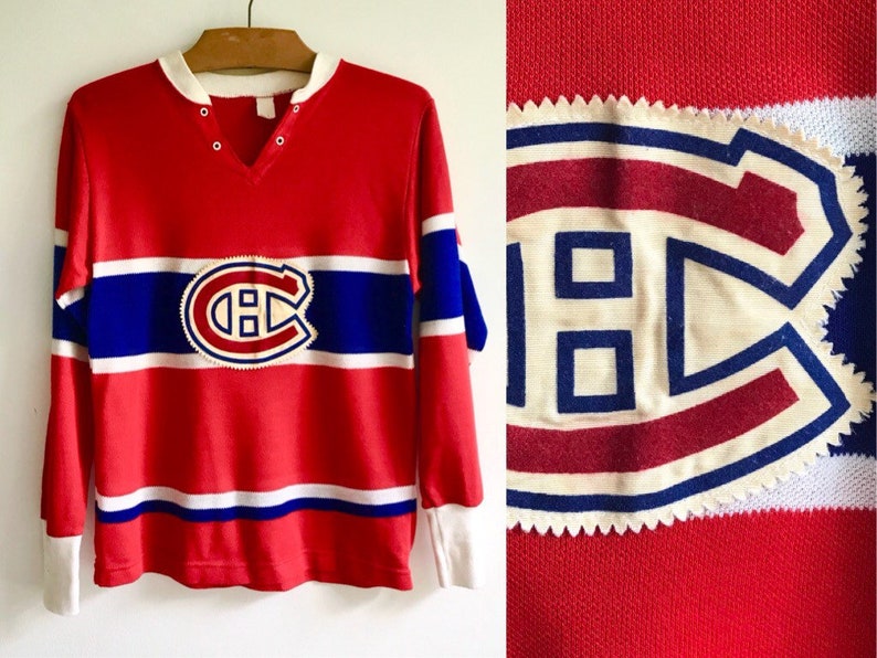 montreal canadiens vintage wool jersey