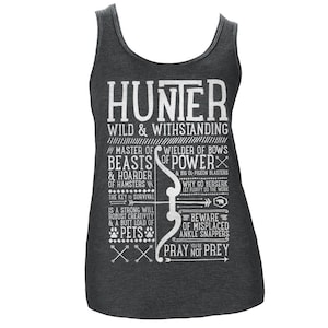 World of Warcraft / WoW geïnspireerde Ladies Tank Top - HUNTER Edition - Dark Heather