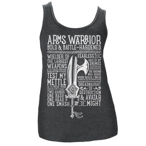 World of Warcraft / WoW geïnspireerde Dames Tank Top - ARMS WARRIOR Edition - Dark Heather