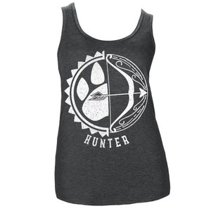 World of Warcraft / WoW geïnspireerde Ladies Tank Top - HUNTER Symbol Edition - Dark Heather