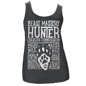 World of Warcraft / WoW geïnspireerde Ladies Tank Top - BEAST MASTERY HUNTER Edition - Dark Heather