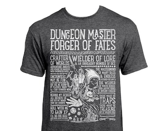 Dungeon Master / DM - D&D / Dungeons and Dragons inspired T-shirt - Dark Heather / Unisex / Mens / DnD / TTRPG / Game Master