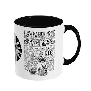 World of Warcraft / WoW inspirierte Tasse - BREWMASTER MONK Edition - 11oz Zweifarbige Keramiktasse