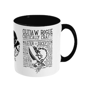 World of Warcraft / WoW inspirierte Tasse - OUTLAW ROGUE Edition - 11 Unzen Zweifarbige Keramiktasse - Geschenk