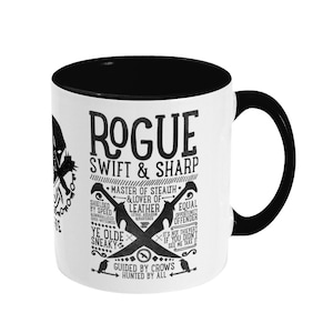 ROGUE Mug - D&D / World of Warcraft / Diablo / RPG inspired - 11oz Two Toned Ceramic Mug - Gift
