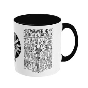 World of Warcraft / WoW inspirierter Becher - MISTWEAVER MONK Edition - 11oz Two Toned Ceramic Mug