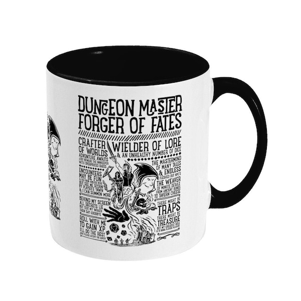 Dungeon Master / DM - D&D / Dungeons and Dragons inspirierter Becher - 11oz Zwei getrnte Keramiktasse