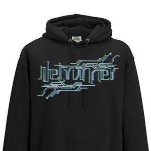 サイバーパンク / RPG 風パーカー - NETRUNNER エディション - 白黒バージョン - サイバーウェア / 複数色 / ユニセックス / メンズ / 2077