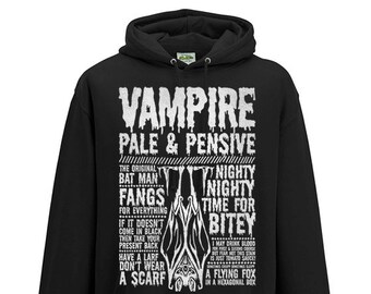VAMPIRE Hoodie - Unisex - 'Monsters' Collection - Halloween - Dark Heather