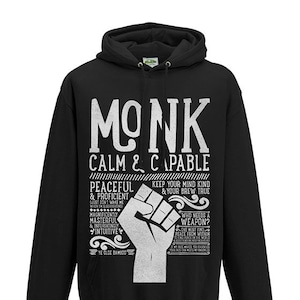 World of Warcraft / WoW inspired Hoodie - MONK Edition - Unisex / Mens / Ladies / - Black