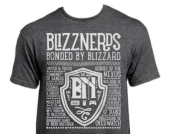 BlizzNerds Special Edition T-shirt - Blizzard / World of Warcraft / Overwatch / Blizzcon / Unisex / Mens / Ladies / - Dark Heather