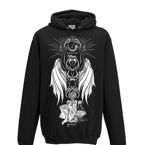 World of Warcraft / WoW / Rpg inspired Hoodie - HEALER Emblem Edition / Unisex / Mens / Ladies / Black and White / D&D / FFXIV / ESO