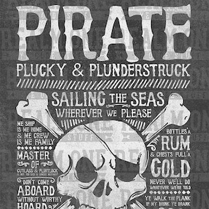 PIRATE Art Print - &#39;Pirate&#39; Collection - A4 Size