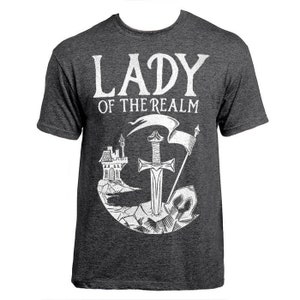 LADY of the REALM T-shirt - &#39;Medieval&#39; Collection - Unisex / Mens / Ladies - Dark Heather