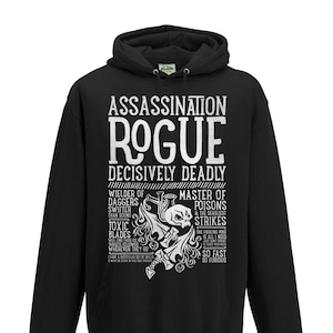 World of Warcraft / WoW inspired Hoodie - ASSASSINATION ROGUE Edition - Unisex / Mens / Ladies / - Black - Gift
