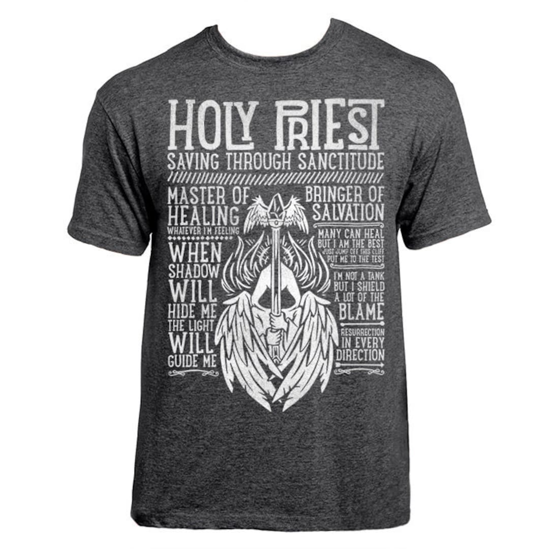 World of Warcraft Wow Inspired T-shirt HOLY PRIEST Edition
