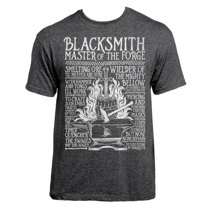 BLACKSMITH T-shirt 'medieval' Collection Unisex / - Etsy