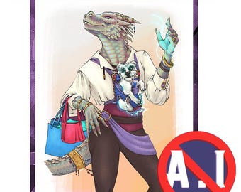 Charakter Kunst - D&D - Dungeons and Dragons - TTRPG - Tabletop - KEINE AI - Handgezeichnete digitale Kunst. Individuell / Personalisiert - Mehrere Optionen!