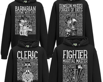 BARD / D&D / Dungeons and Dragons inspirierter Hoodie - Schwarz / Unisex / Herren / DnD / TTRPG / Game Master