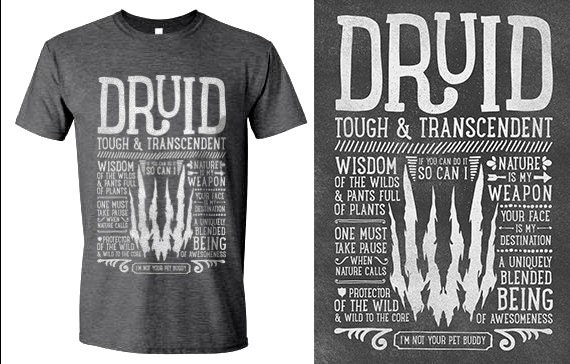 World of Warcraft / Wow Inspired T-shirt DRUID Edition - Etsy