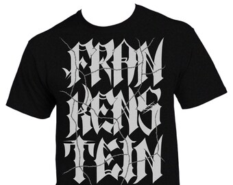 Frankenstein T-Shirt - Unisex / Herren schwarzes T-Shirt (andere Farben erhältlich) - 'Monsters' Kollektion - Geschenk für Geeks, Gothics und Untote
