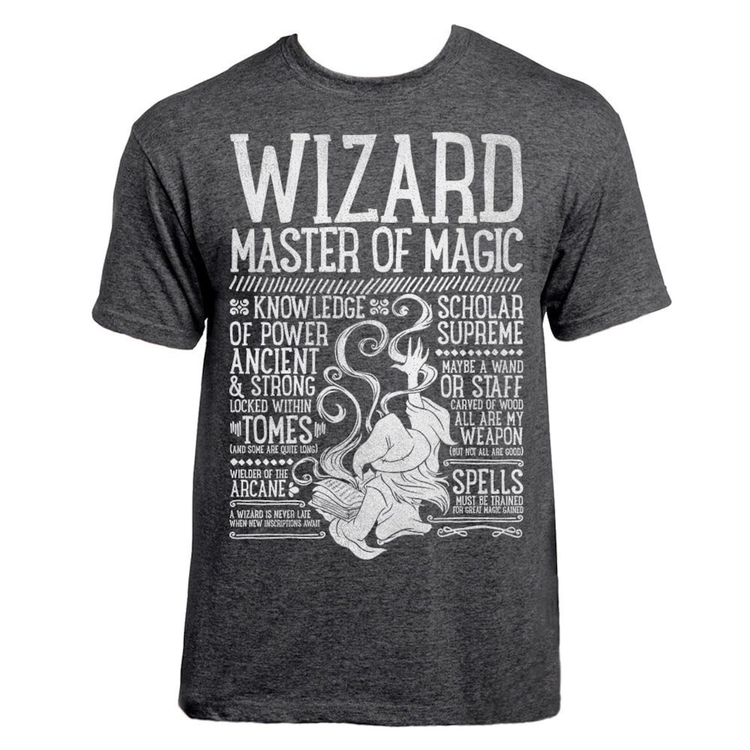 WIZARD / D&D / Dungeons and Dragons Inspired T-shirt - Dark
